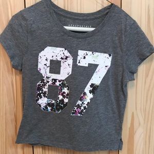 Aeropostale graphic crop top t-shirt